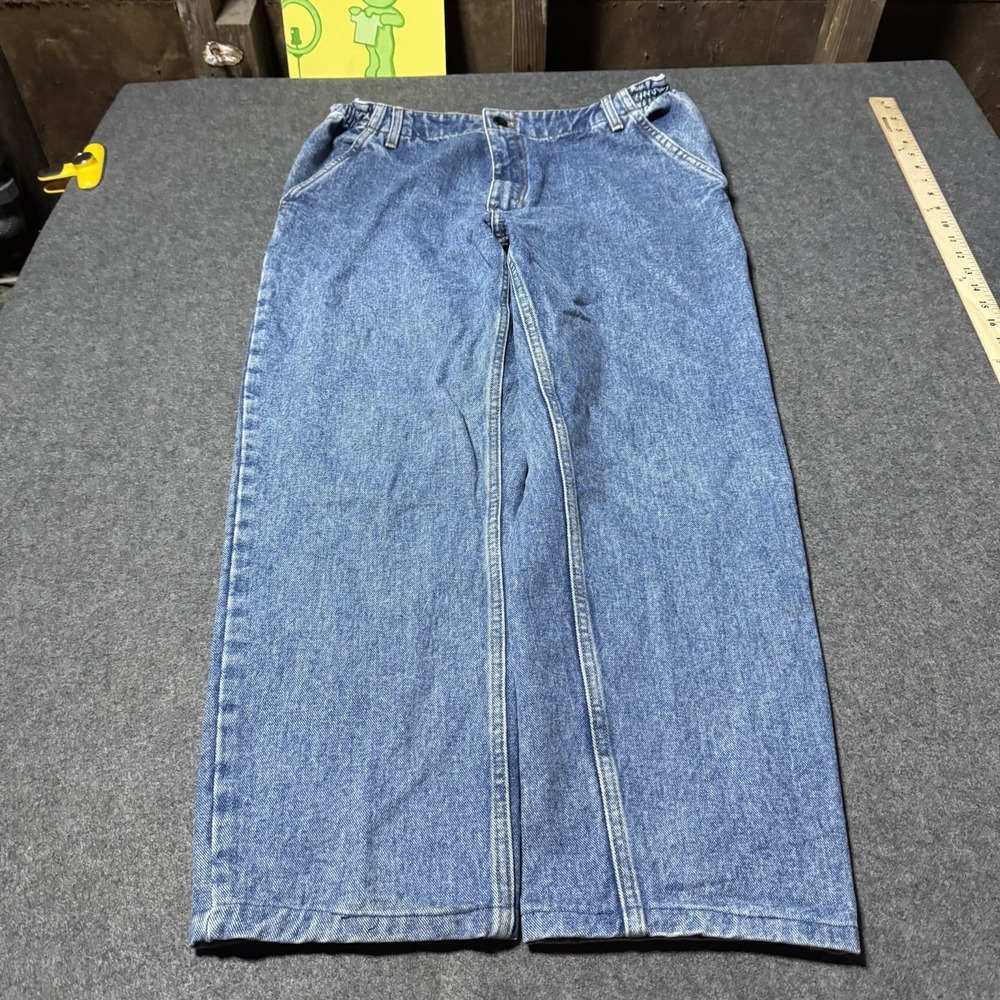 VTG 90s Bill Blass Petite Easy Fit Jeans Elastic Waist Size 14P (30x25) Boho